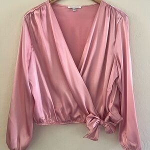 Pink Wrap Blouse